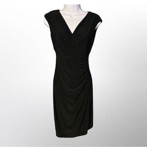 Ralph Lauren Black Twist Front with Midi Slit Skirt